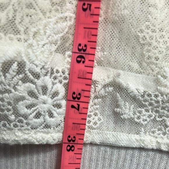 Style & Co Lace Mesh Embroidered Duster Cardigan Cream Size SMALL Coverup Boho - Picture 6 of 8